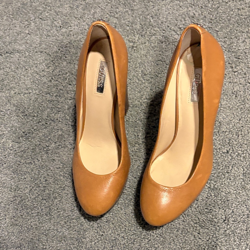 Guess Women's Brown Leather Heels